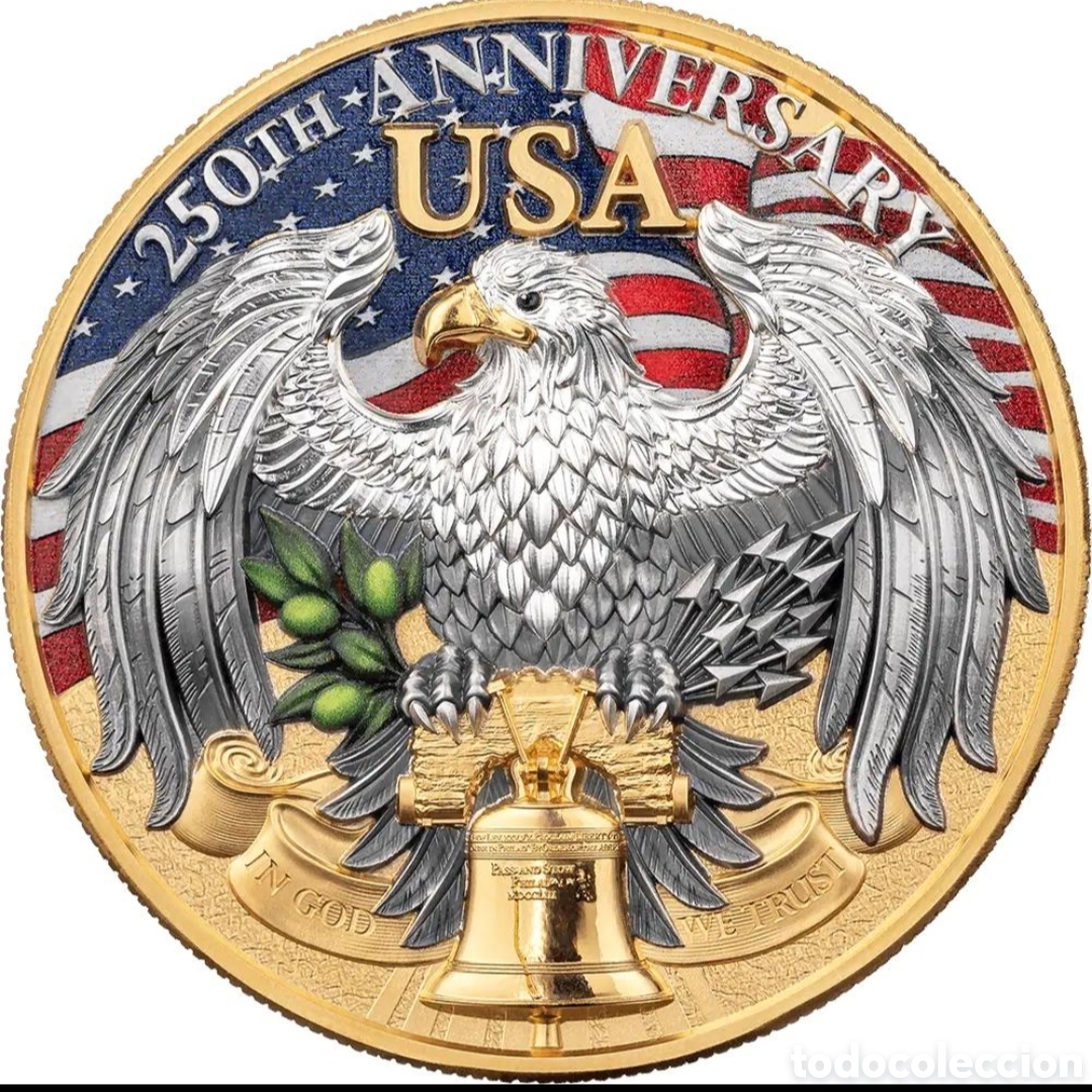 Monedas antiguas de Am&eacute;rica: UNITED WE STAND 2 OZ PLATA 999 NIUE 2026 250 YEARS USA SOLO 500