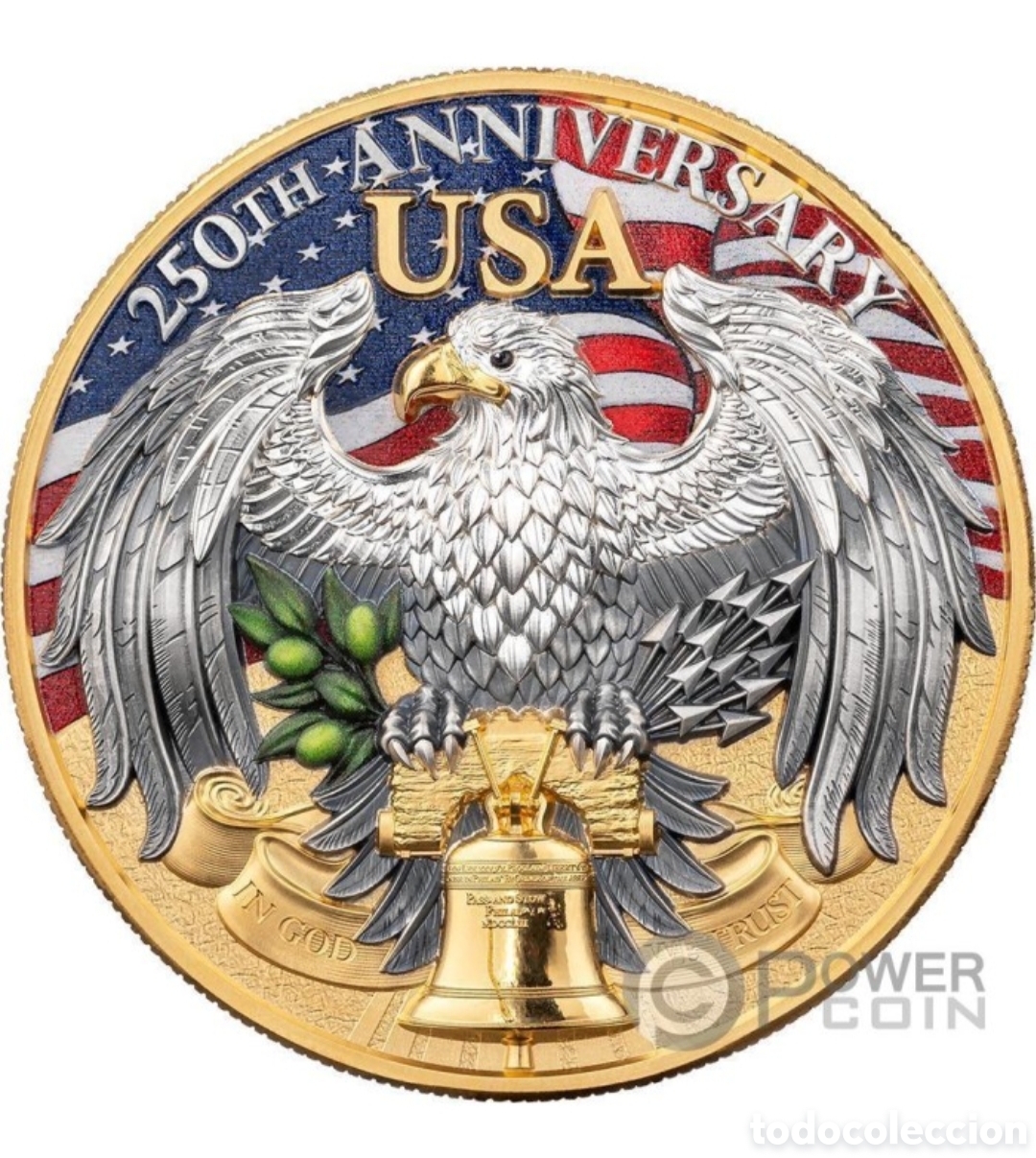 Monedas antiguas de Am&eacute;rica: UNITED WE STAND 2 OZ PLATA 999 NIUE 2026 250 YEARS USA SOLO 500