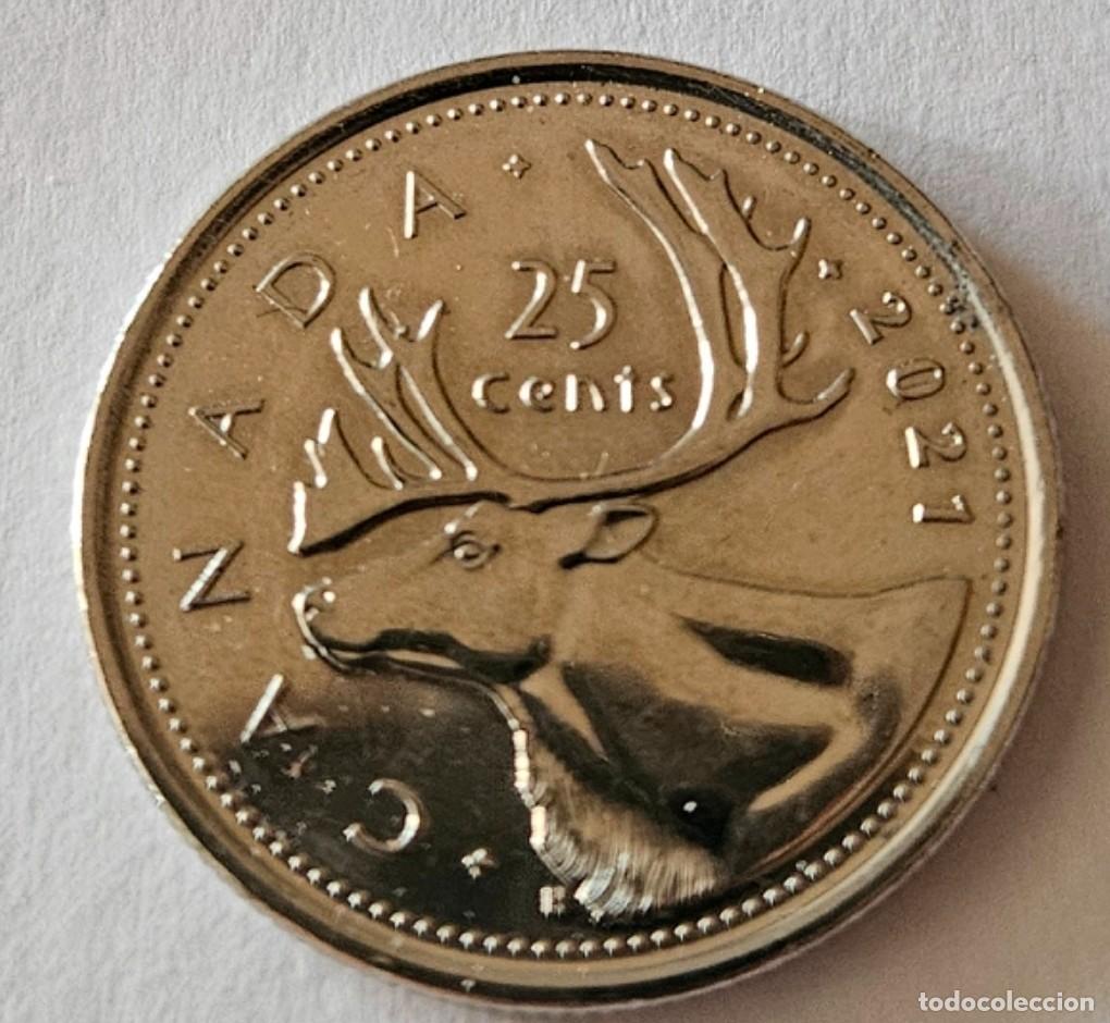 Monedas antiguas de Am&eacute;rica: 25 CENTAVOS CANADA 2021 - SIN CIRCULAR