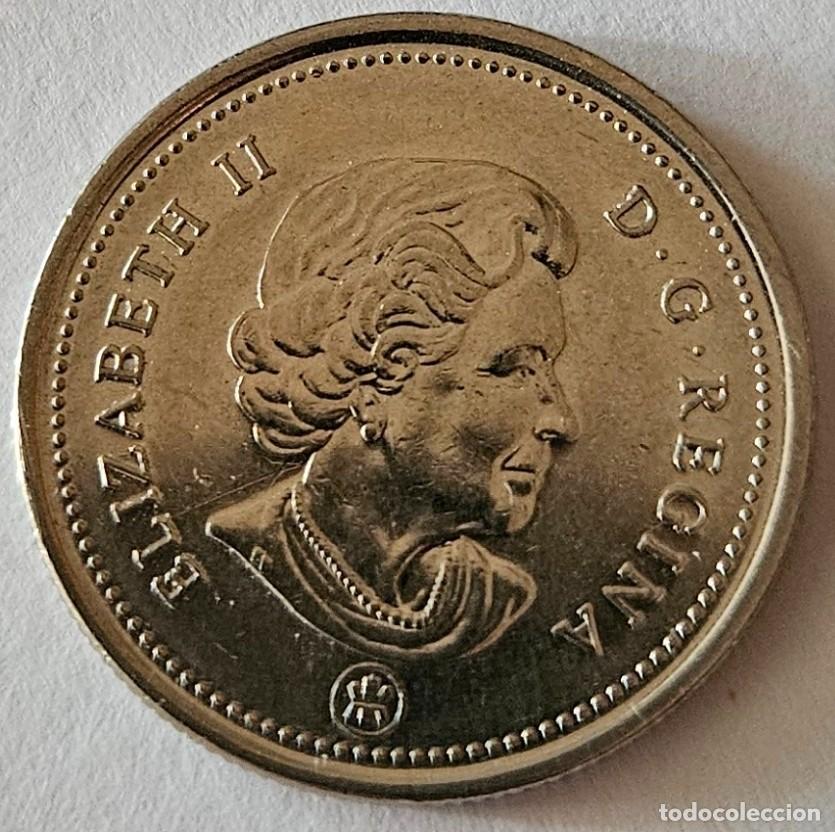 Monedas antiguas de Am&eacute;rica: 25 CENTAVOS CANADA 2008
