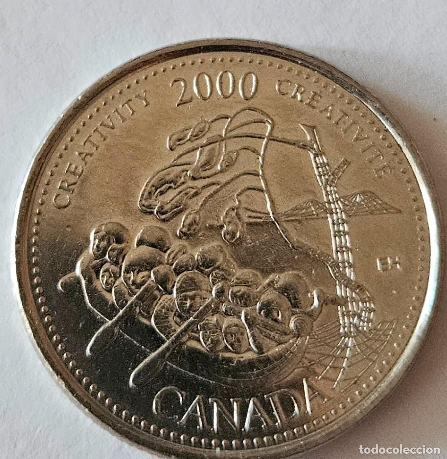 Monedas antiguas de Am&eacute;rica: 25 CENTAVOS CANADA 2000