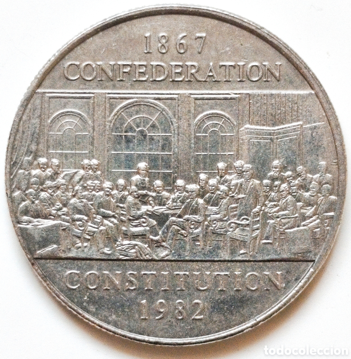 Monedas antiguas de Am&eacute;rica: Canada, 1 dollar 1982, moneda conmemorativa