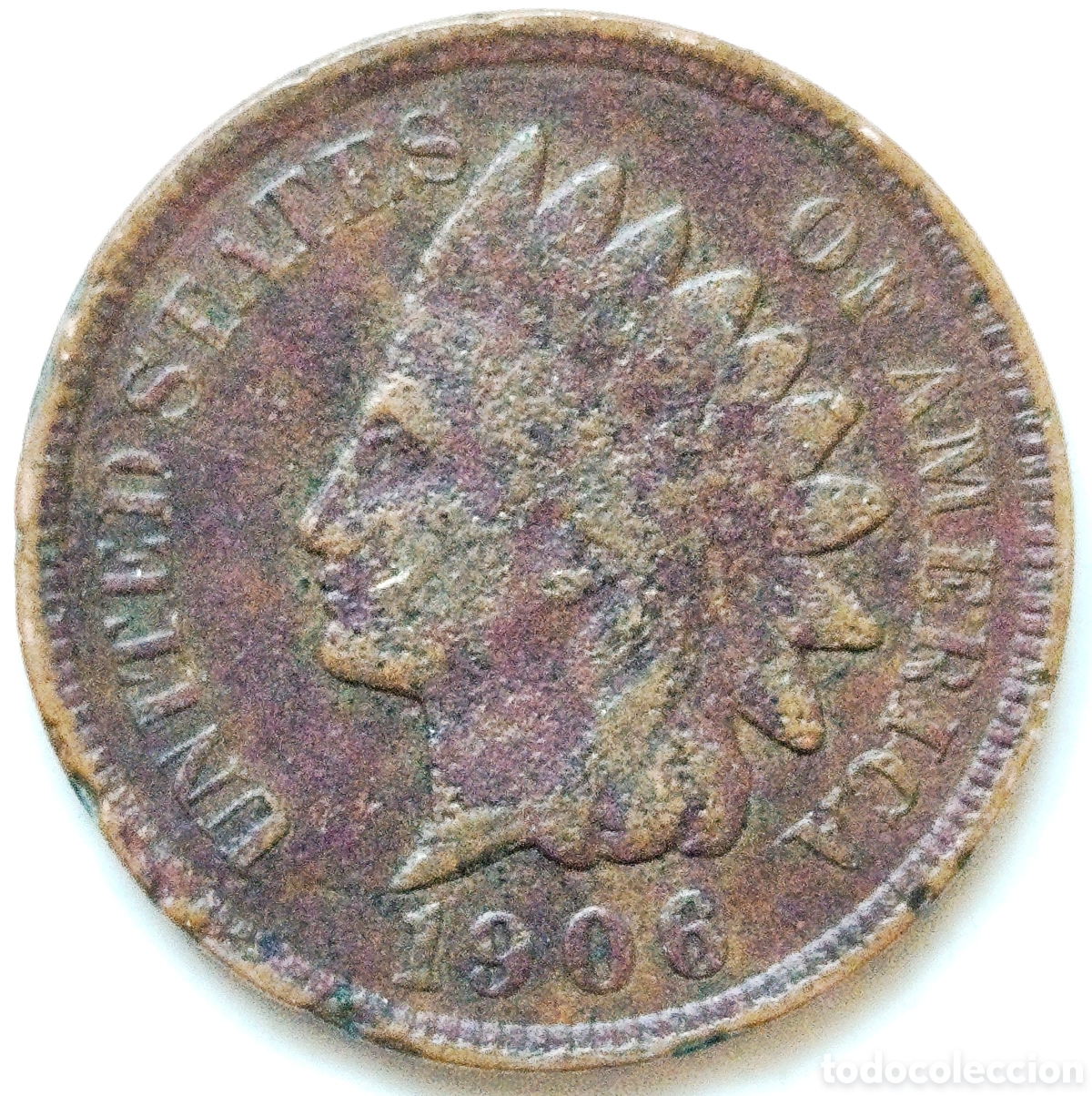 Monedas antiguas de Am&eacute;rica: Estados Unidos, 1 Cent &rdquo;Indian Head Cent&rdquo; de 1906