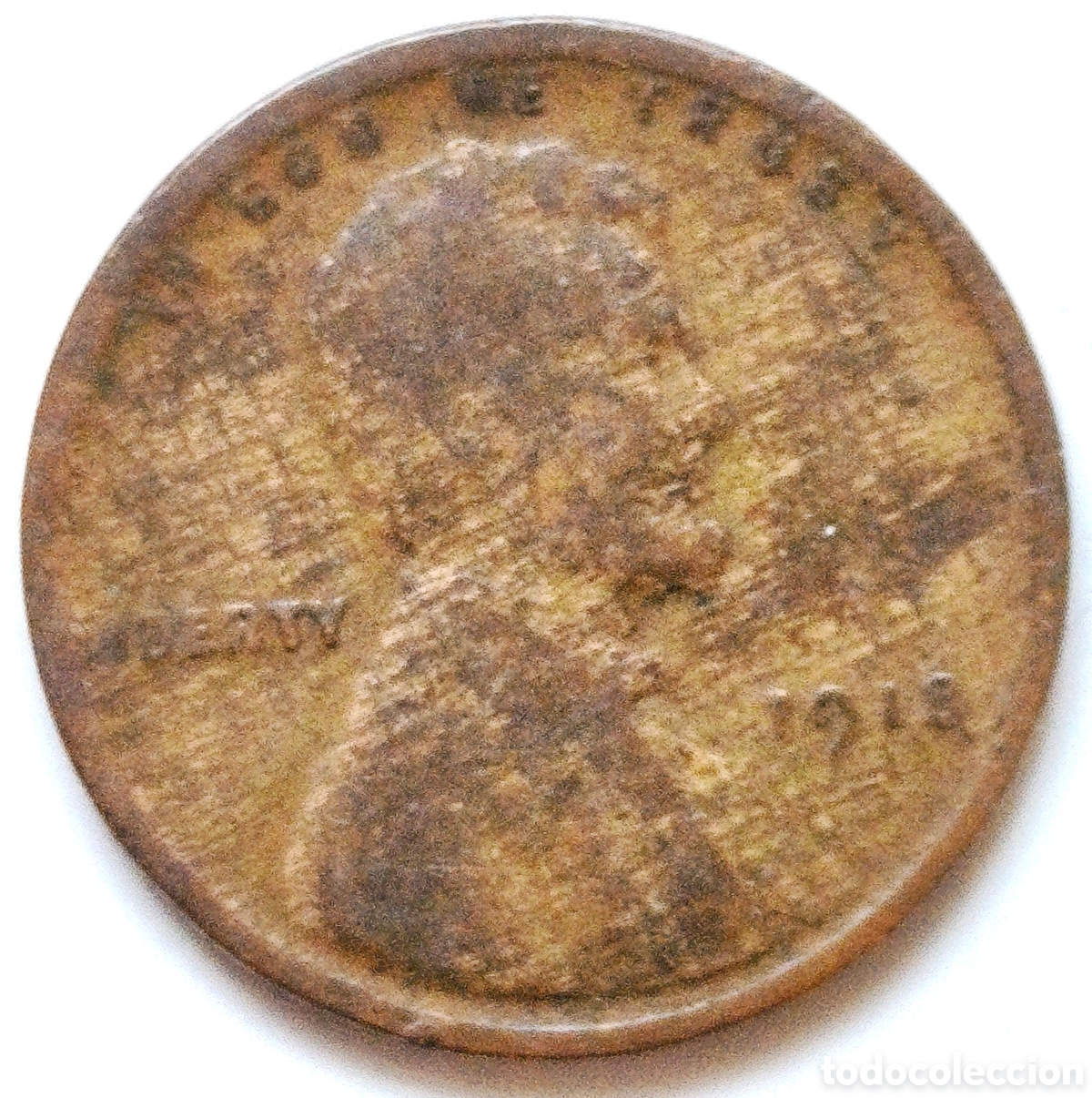 Monedas antiguas de Am&eacute;rica: Estados Unidos, 1 cent de 1918