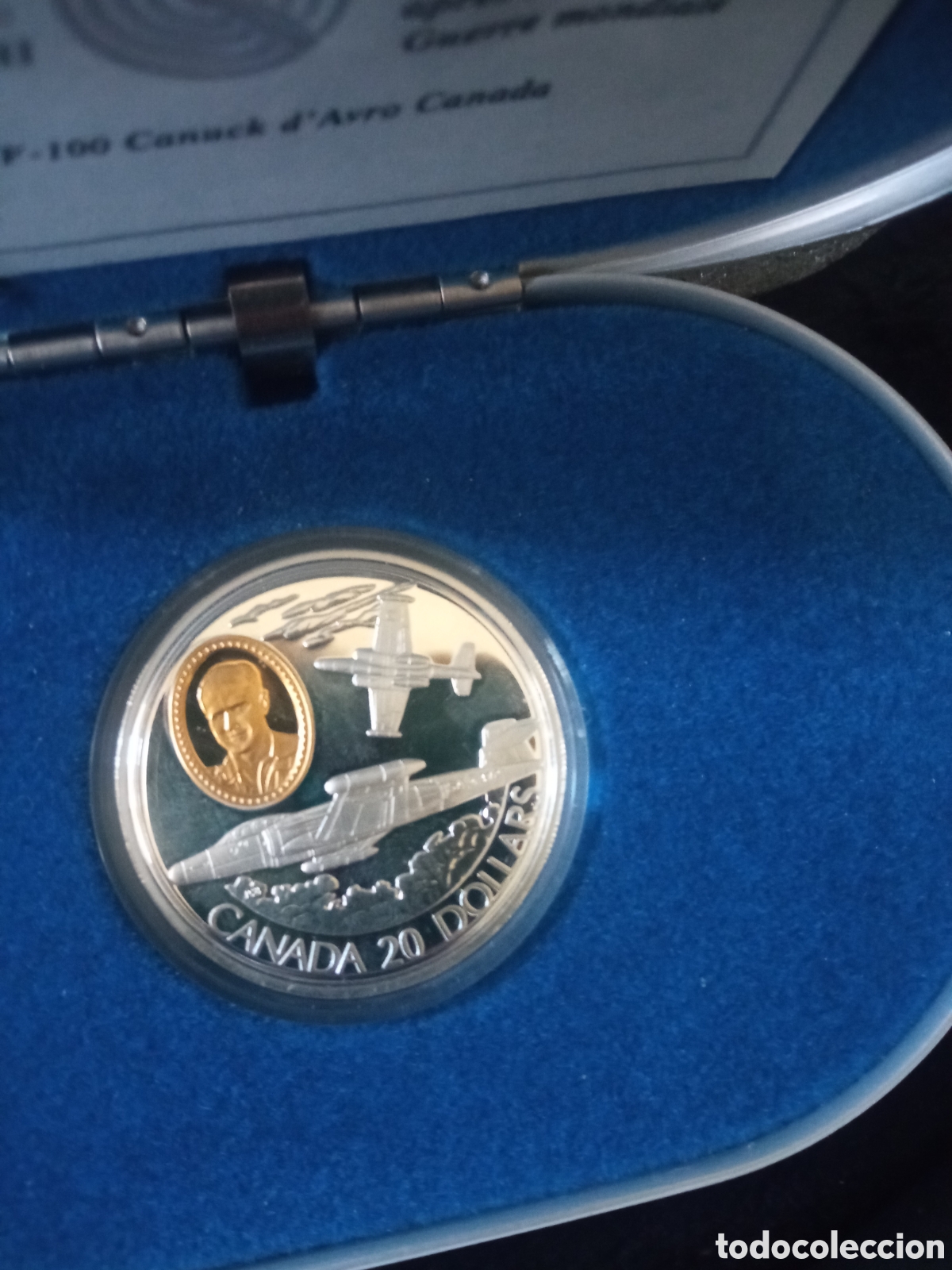 Monedas antiguas de Am&eacute;rica: Moneda de plata de 20 dolares de Canad&aacute; de 1996,con certificado y encapsulada y en su estuche