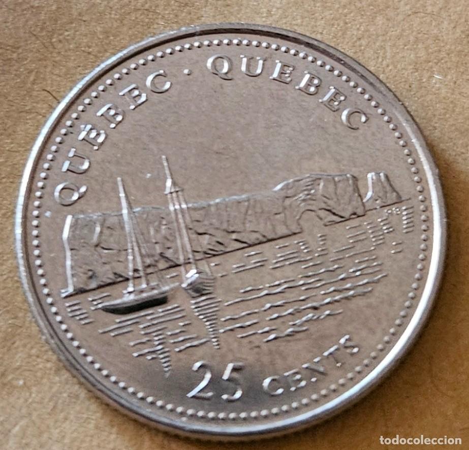 Monedas antiguas de Am&eacute;rica: 25 CENTAVOS CANADA 1992