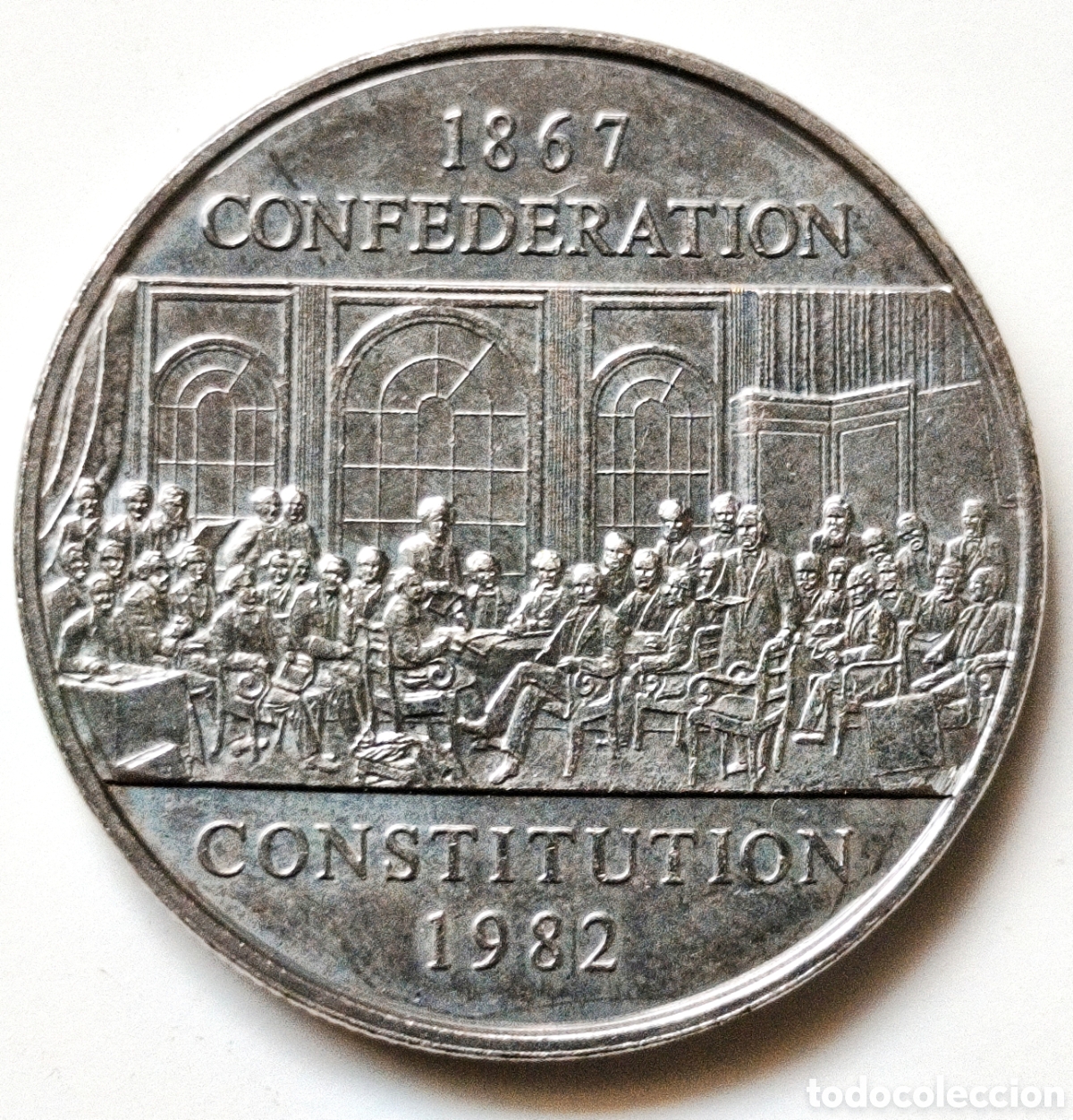 Monedas antiguas de Am&eacute;rica: Canada, 1 dollar 1982, moneda conmemorativa