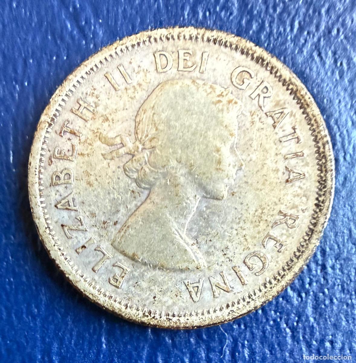 Monedas antiguas de Am&eacute;rica: Canada 25 Centavos 1955