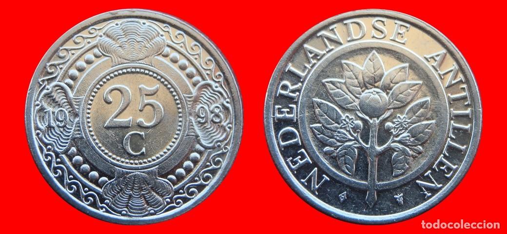 Monedas antiguas de Am&eacute;rica: 25 CENTIMOS CENTAVOS CENTS 1998 ANTILLAS HOLANDESAS CARIBE-144991