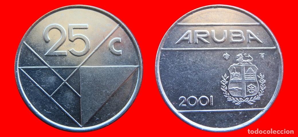 Monedas antiguas de Am&eacute;rica: 25 CENTIMOS 2001 ARUBA-144996