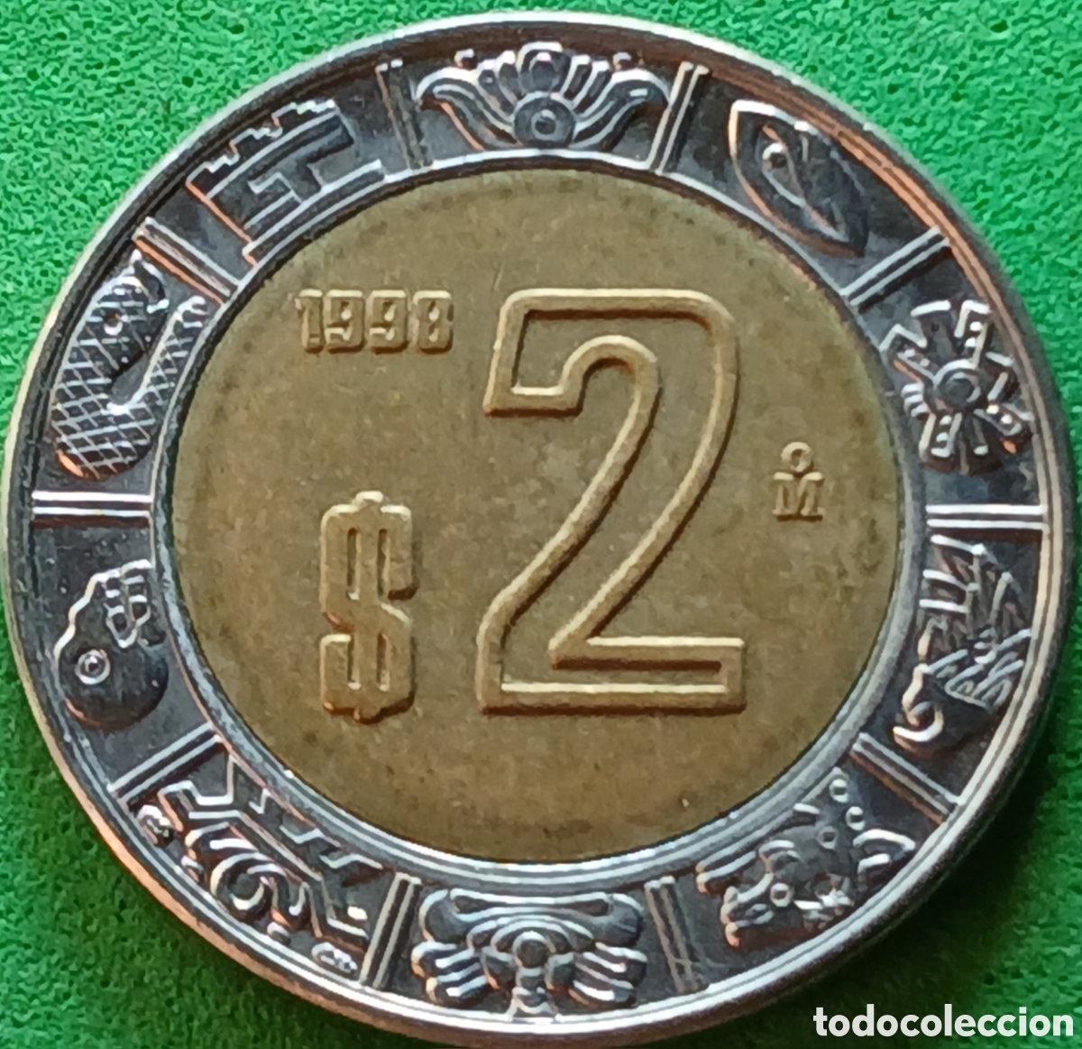 Monedas antiguas de Am&eacute;rica: M&eacute;xico 2 pesos 1998 km#604