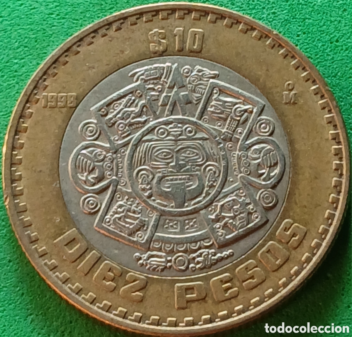 Monedas antiguas de Am&eacute;rica: M&eacute;xico 10 pesos 1998 km#616