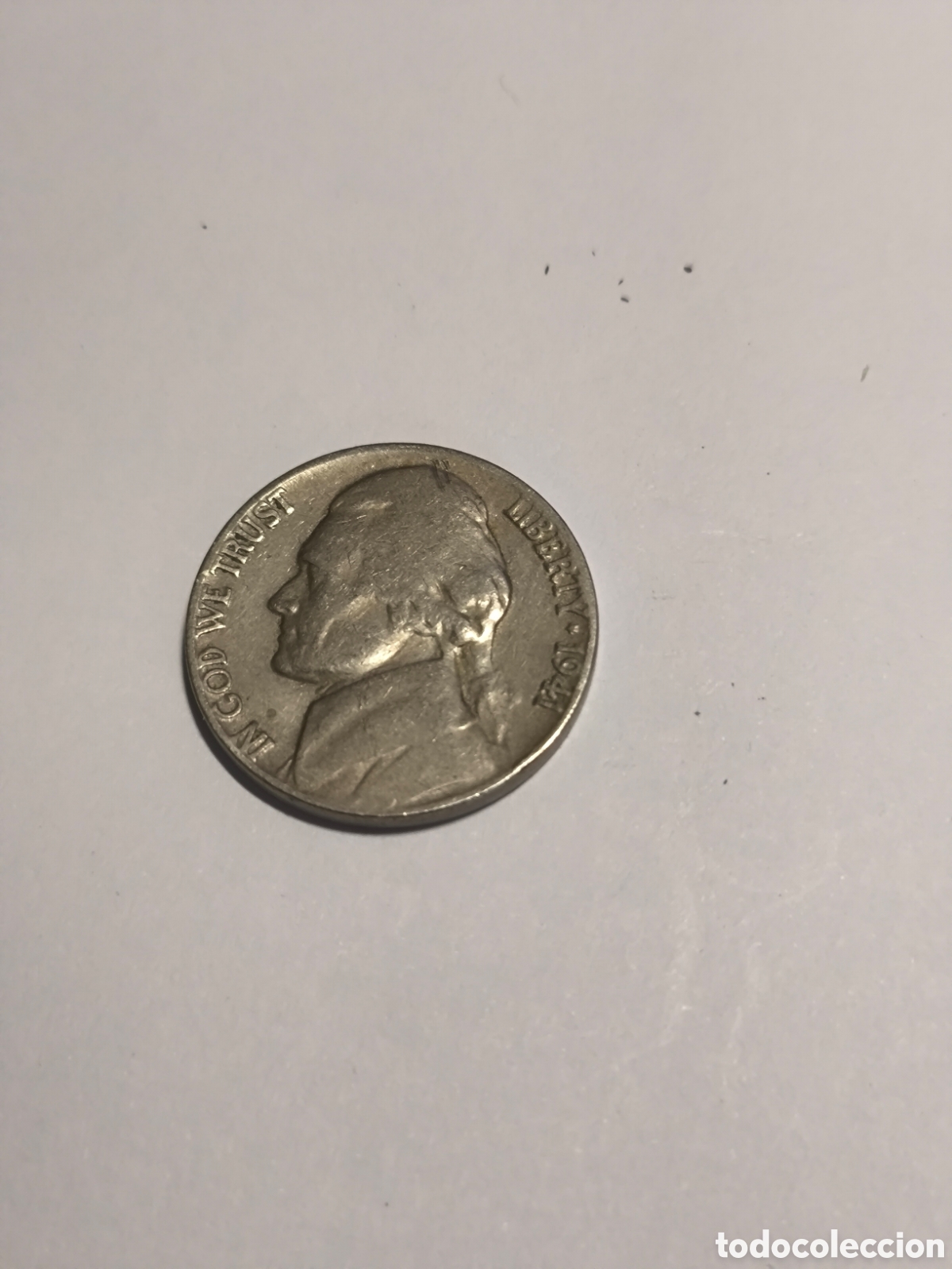 Monedas antiguas de Am&eacute;rica: 5 Ctmos EEUU 1964 N&iacute;quel