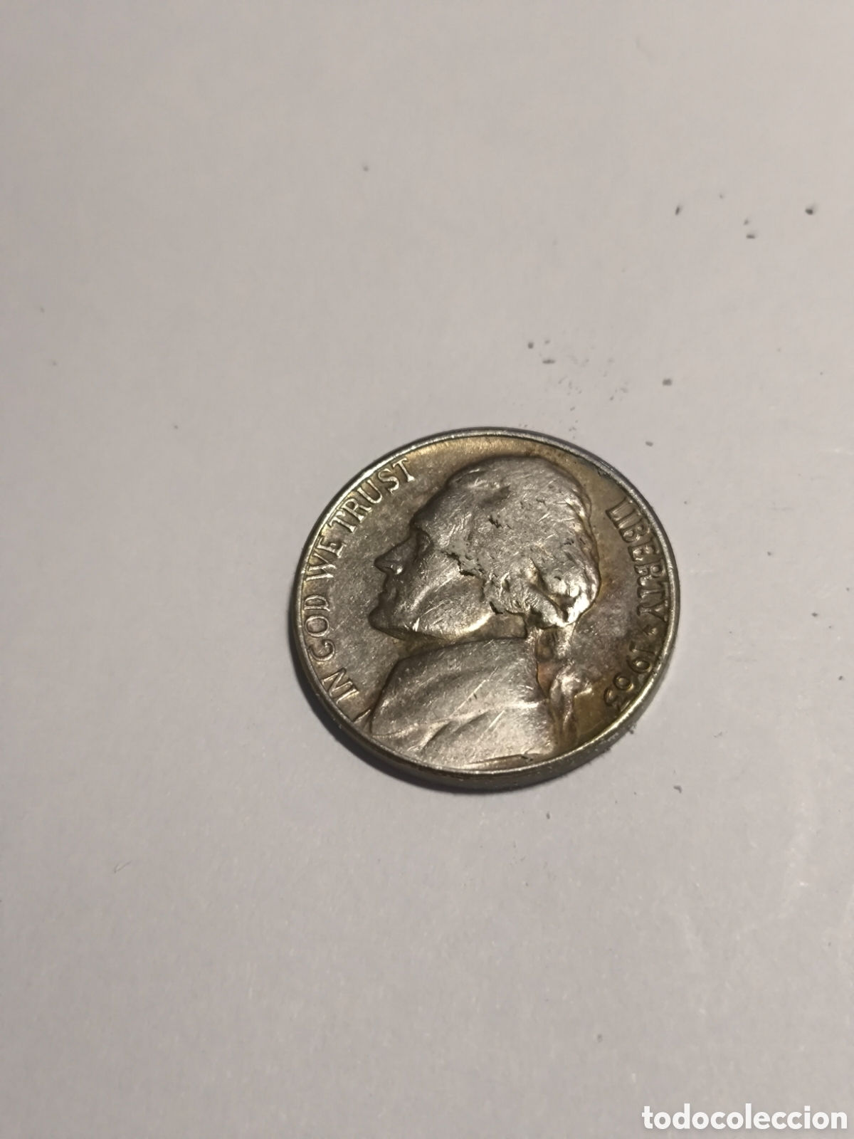 Monedas antiguas de Am&eacute;rica: 5 Ctmos EEUU 1963 N&iacute;quel