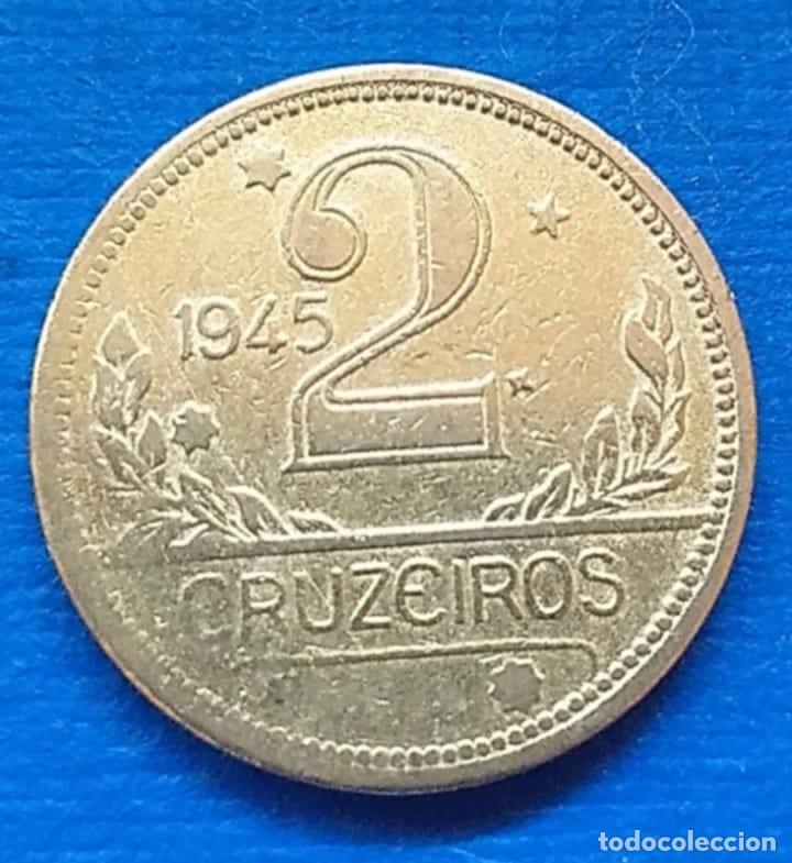 Monedas antiguas de Am&eacute;rica: MONEDAS DEL MUNDO Brasil 1945 2 Cruzeiros BC