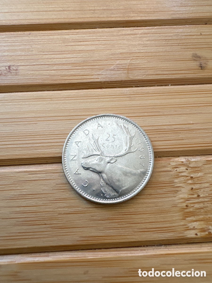 Monedas antiguas de Am&eacute;rica: MONEDA DE CANAD&Aacute; 1975 - 25 CENTS - N&Iacute;QUEL. ASM