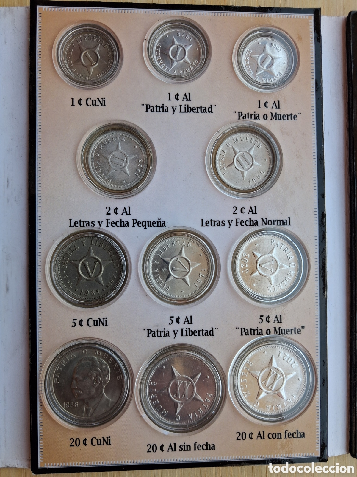 Monedas antiguas de Am&eacute;rica: Colecci&oacute;n 17 Monedas Cuba 1959-Presente SC por Tipo
