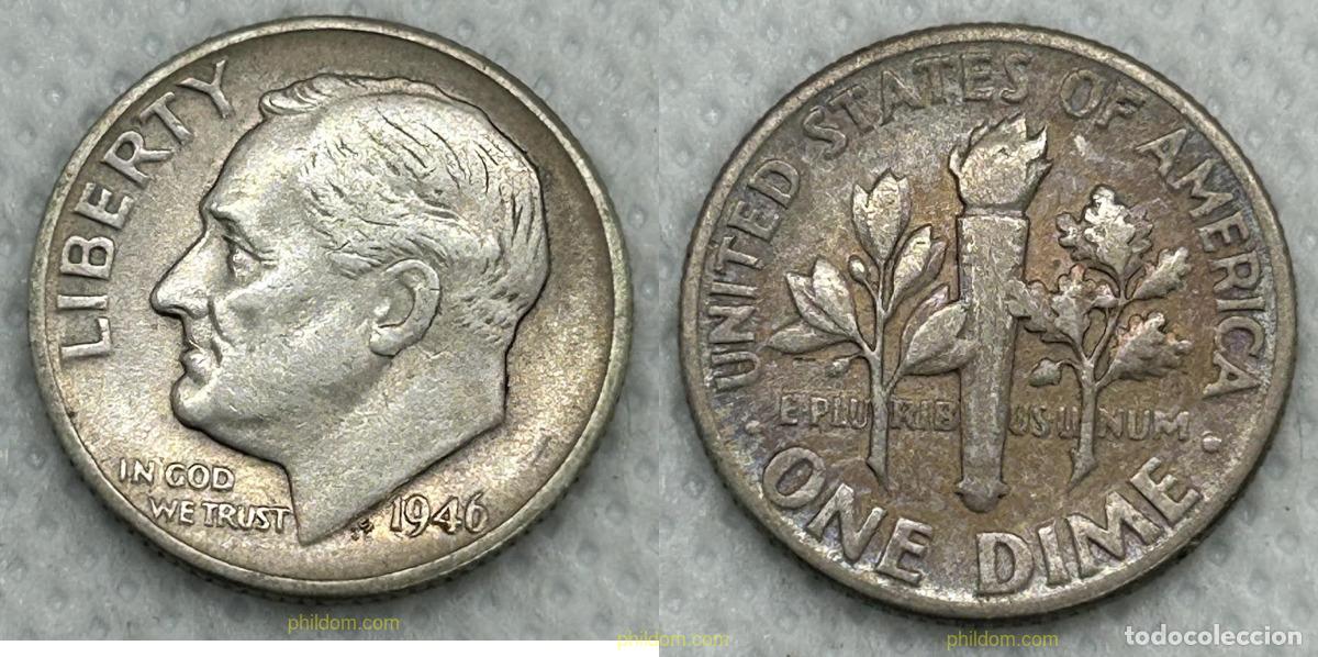 Monedas antiguas de Am&eacute;rica: 3728 ESTADOS UNIDOS 1946 ESTADOS UNIDOS 1 DIME 1946