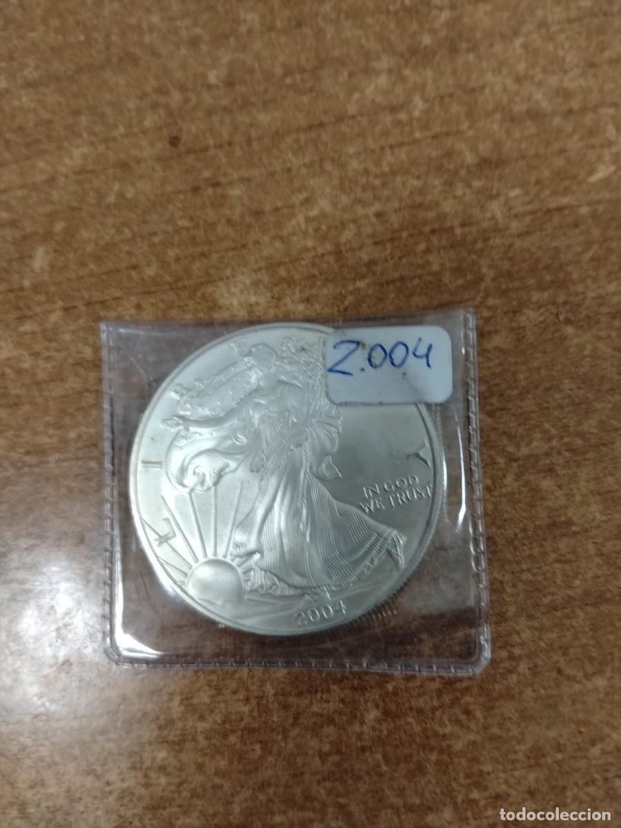 Monedas antiguas de Am&eacute;rica: Moneda Plata 1 Oz American Silver Eagle 2004 USA