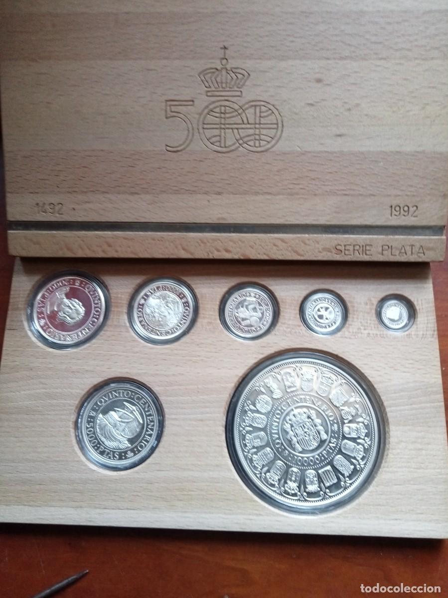 Monedas antiguas de Am&eacute;rica: Coleccion monedas plata 1 serie 1989 V centenario,encuentro de de dos mundos 1492.