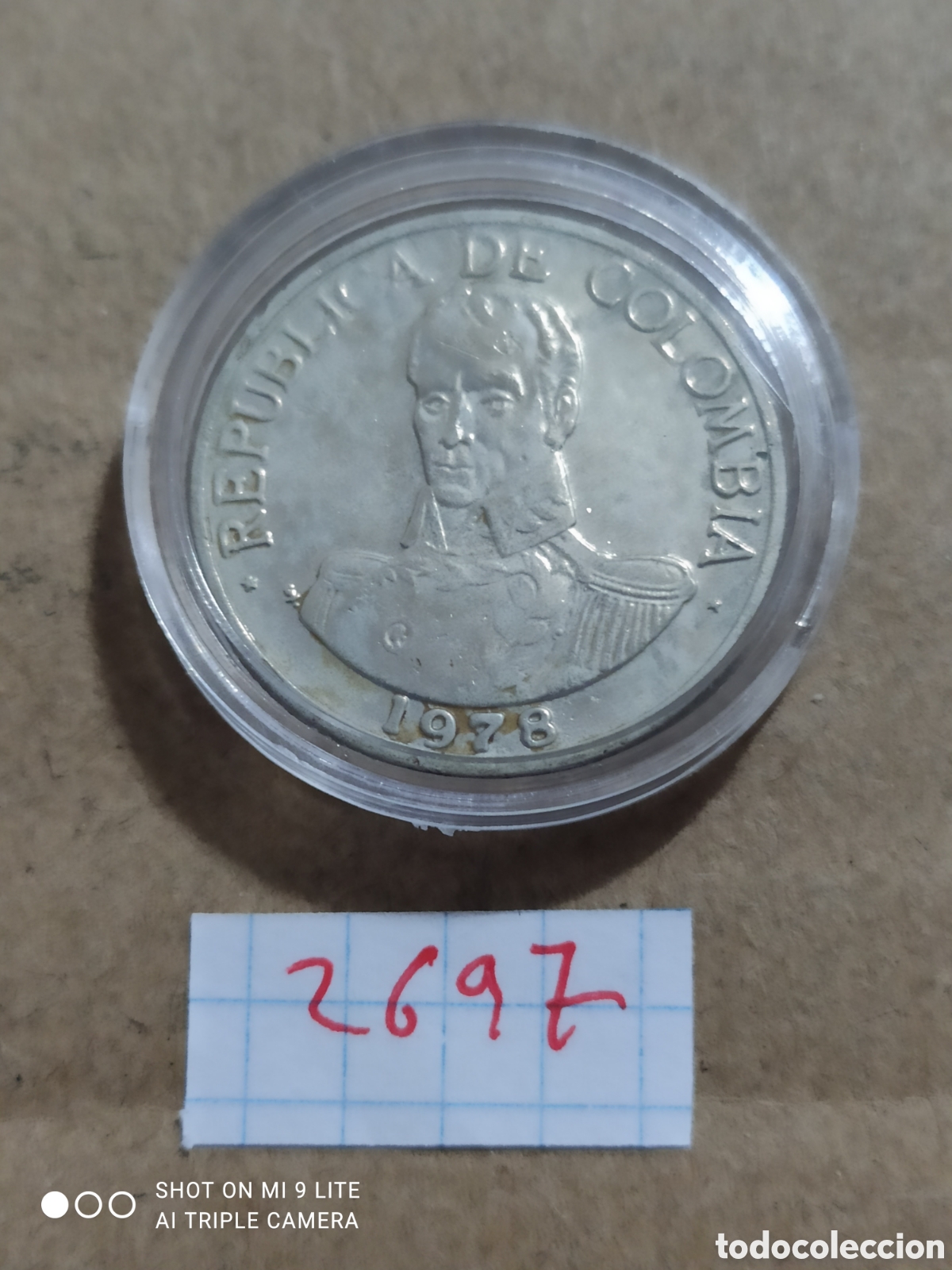 Monedas antiguas de Am&eacute;rica: 1 peso de Colombia a&ntilde;o 1978