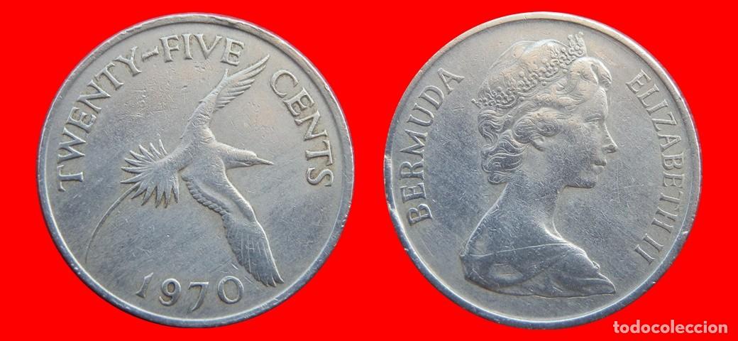 Monedas antiguas de Am&eacute;rica: 25 CENTAVOS 1970 BERMUDA-150033