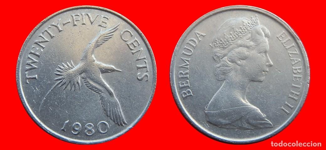 Monedas antiguas de Am&eacute;rica: 25 CENTAVOS 1980 BERMUDA-150036
