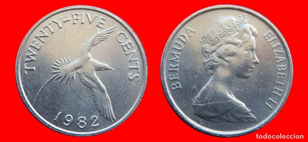 Monedas antiguas de Am&eacute;rica: 25 CENTAVOS 1982 BERMUDA-150037