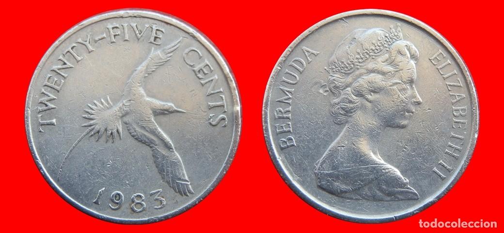 Monedas antiguas de Am&eacute;rica: 25 CENTAVOS 1983 BERMUDA-150038