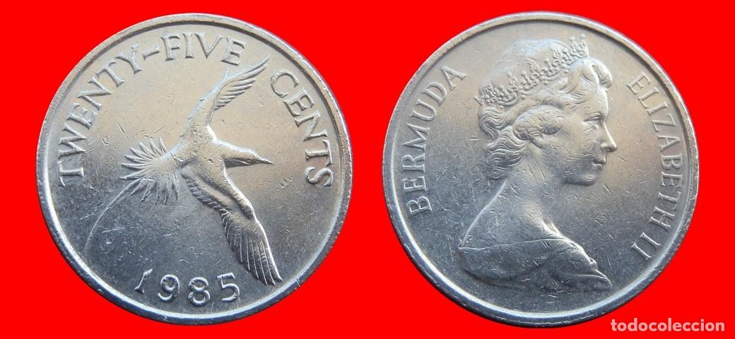 Monedas antiguas de Am&eacute;rica: 25 CENTAVOS 1985 BERMUDA-150039