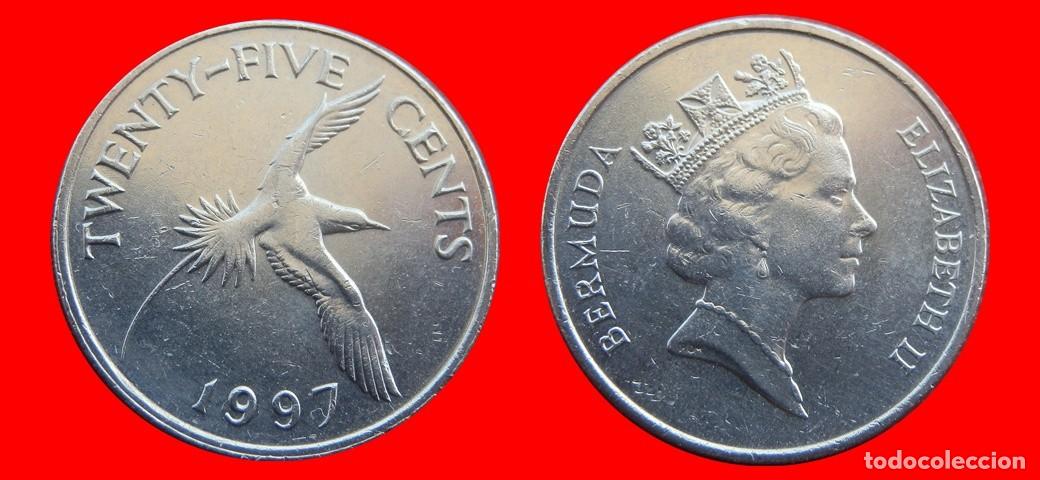 Monedas antiguas de Am&eacute;rica: 25 CENTAVOS 1997 BERMUDA-150041