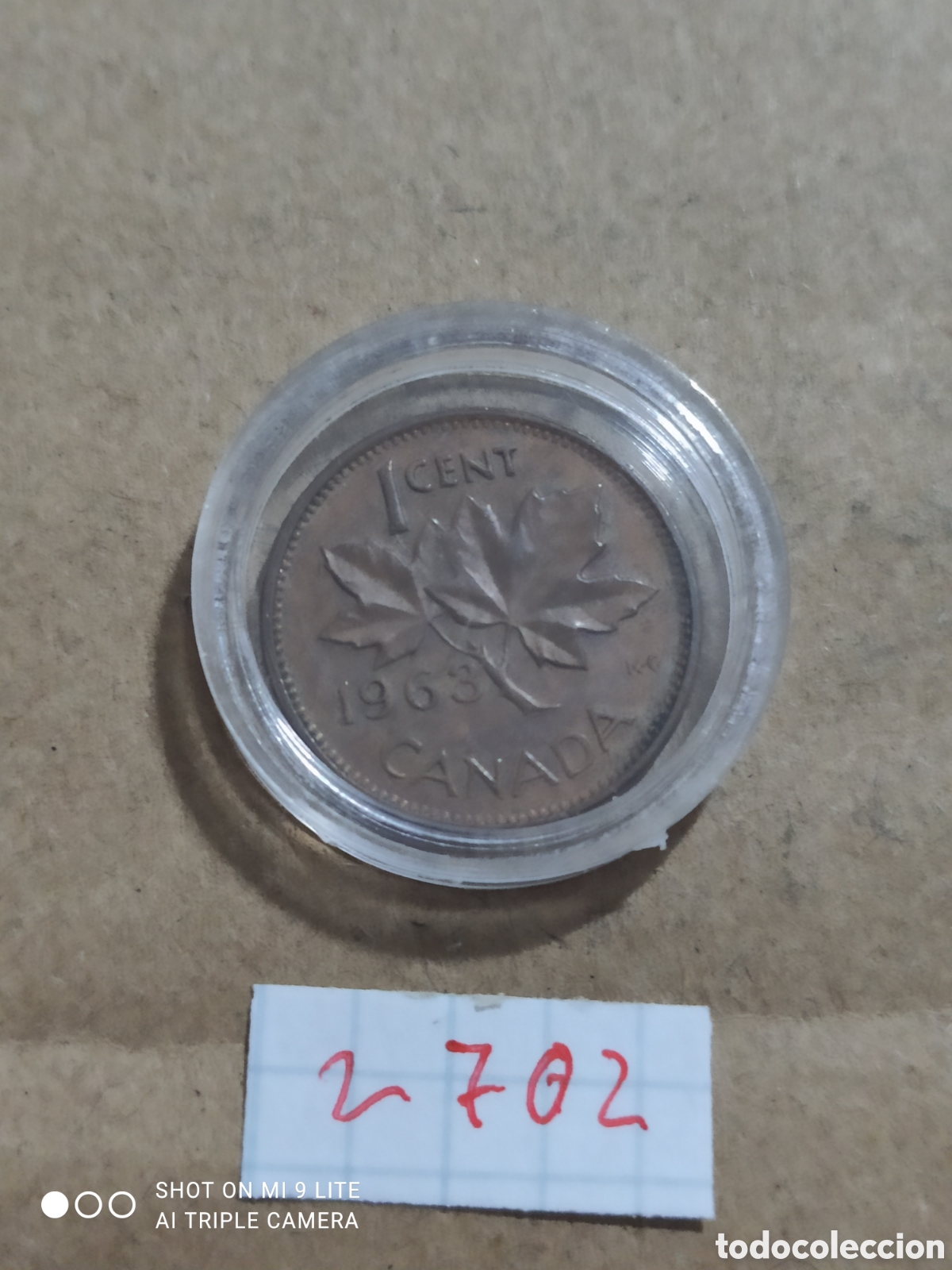 Monedas antiguas de Am&eacute;rica: 1 c&eacute;ntimo Canad&aacute; a&ntilde;o 1961 - Foto 2