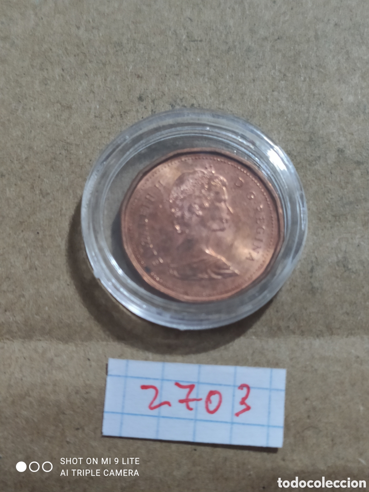 Monedas antiguas de Am&eacute;rica: 1 c&eacute;ntimo Canad&aacute; a&ntilde;o 1987
