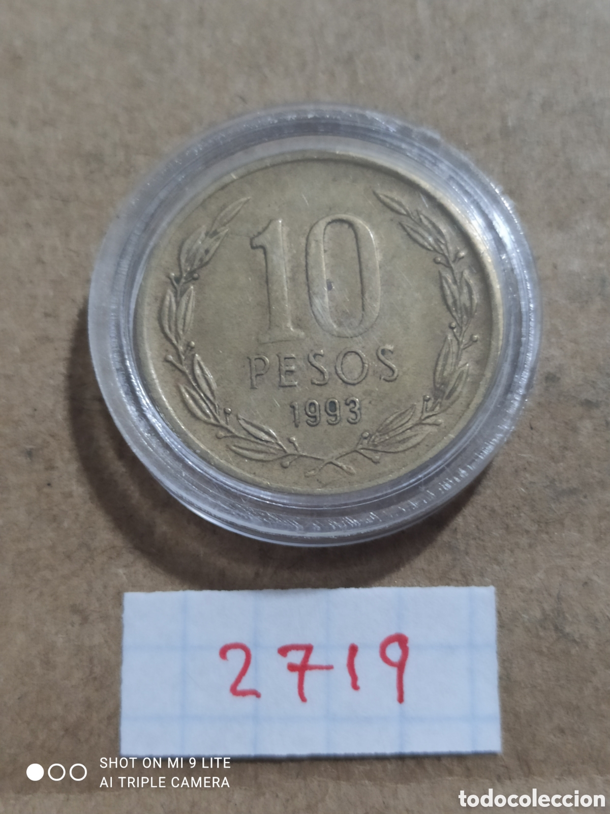 Monedas antiguas de Am&eacute;rica: 10 pesos de chile 1993 - Foto 2