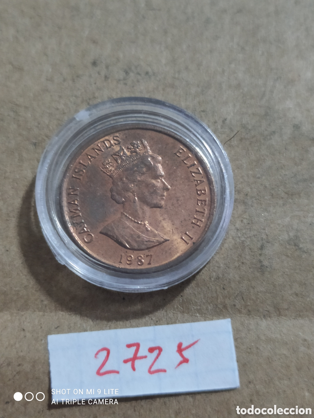 Monedas antiguas de Am&eacute;rica: 1 Penny islas Caim&aacute;n 1987
