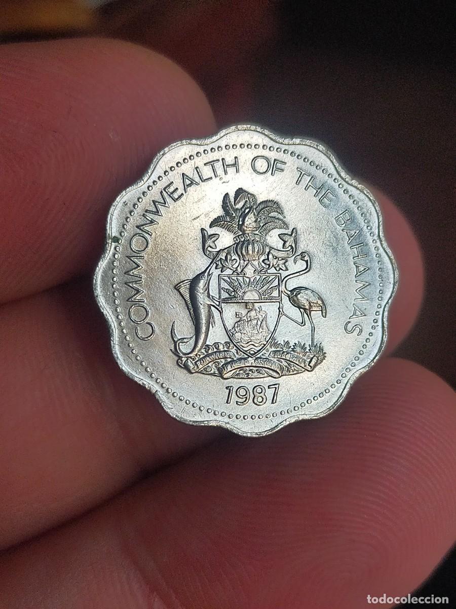 Monedas antiguas de Am&eacute;rica: MONEDA DE 10 DIEZ CENTS CENTAVOS CENTIMOS ISLAS BAHAMAS 1987 EXCELENTE CONSERVACION