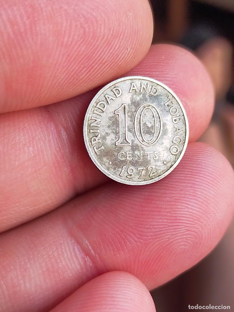 Monedas antiguas de Am&eacute;rica: MONEDA DE 10 DIEZ CENTS CENTAVOS CENTIMOS TRINIDAD Y TOBAGO 1972 BUENA CONSERVACION
