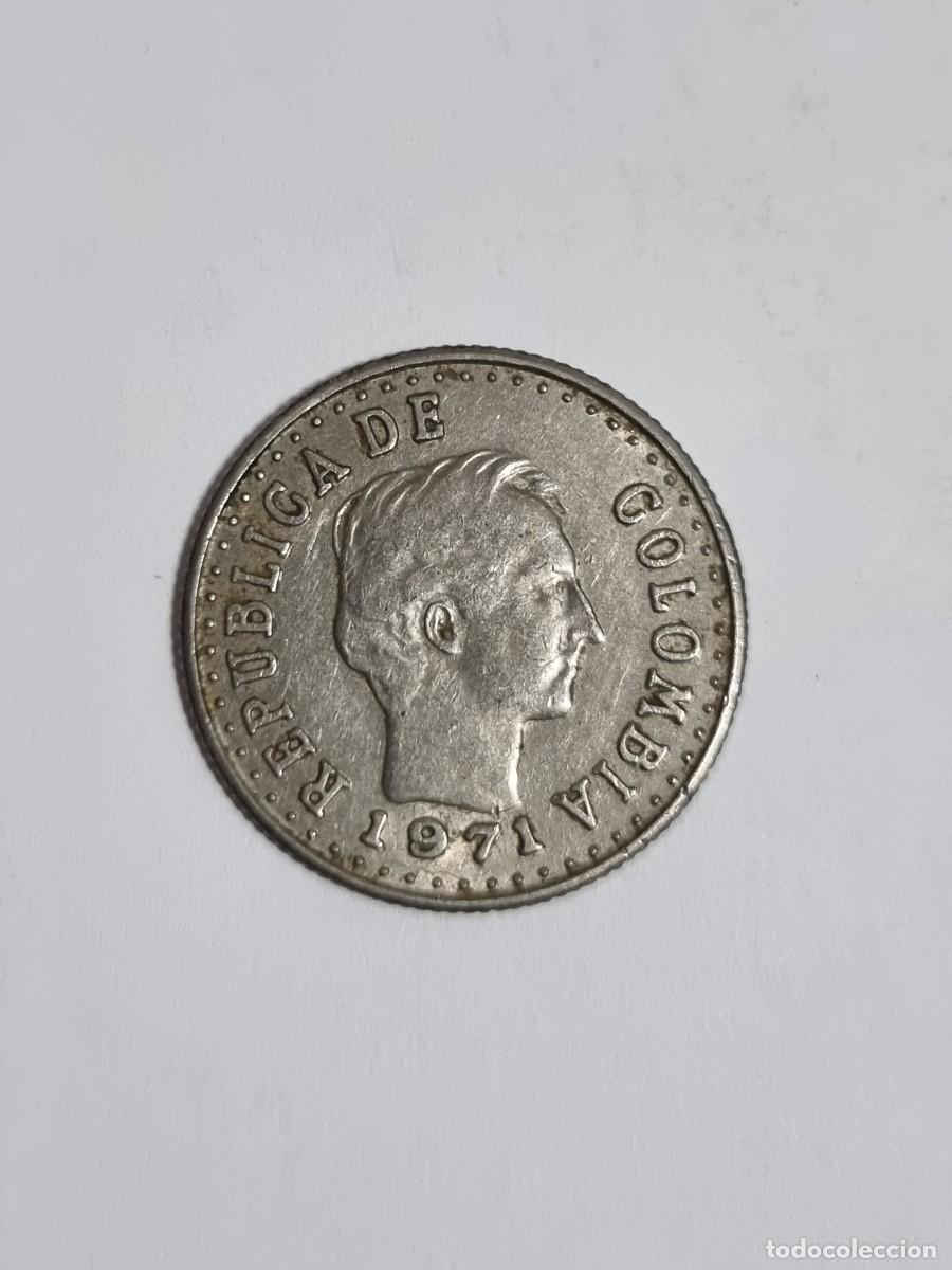 Monedas antiguas de Am&eacute;rica: Antigua Moneda Colombia 20 Centavos 1971 Internacional Mundo Coleccionista