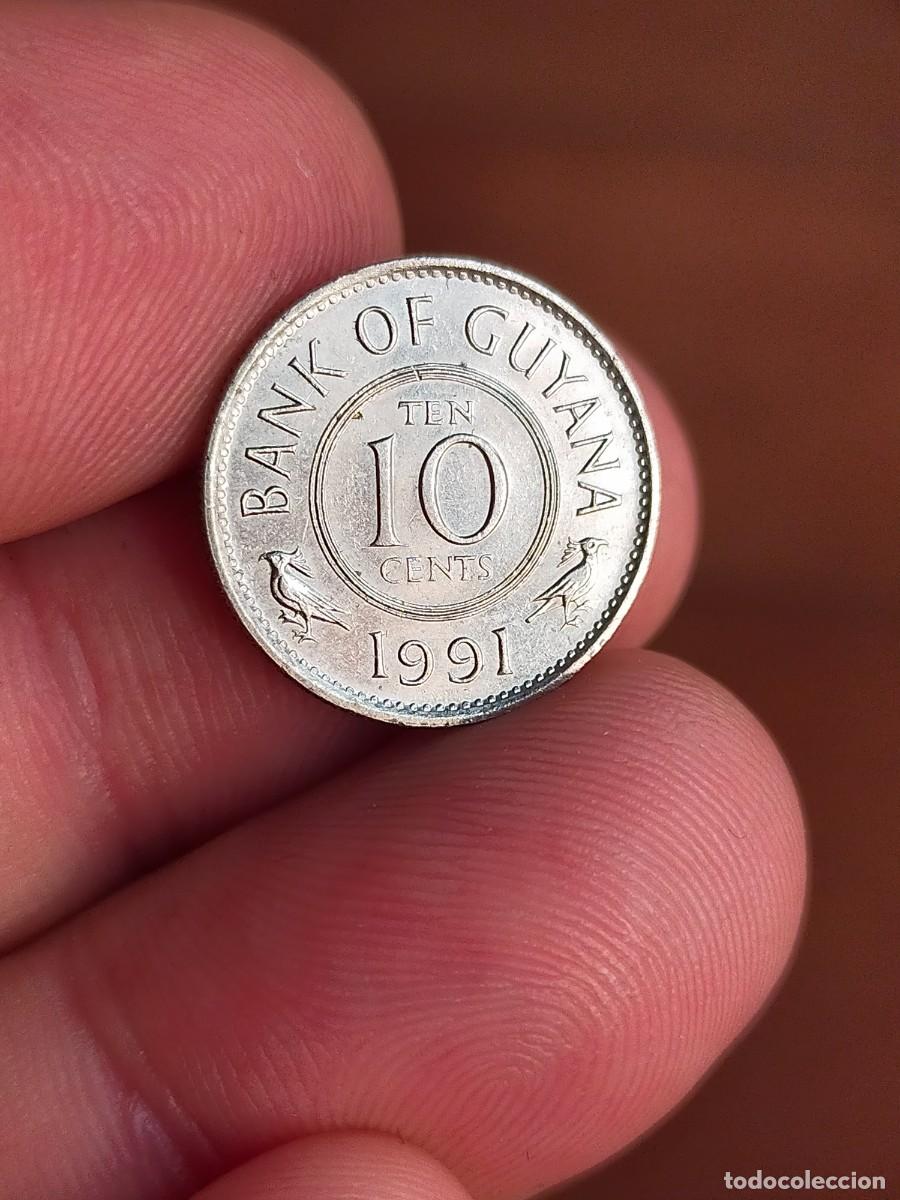 Monedas antiguas de Am&eacute;rica: MONEDA DE 10 DIEZ CENTS CENTAVOS CENTIMOS GUYANA 1991 EXCELENTE CONSERVACION