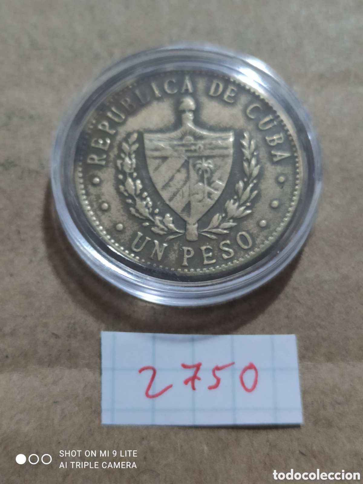 Monedas antiguas de Am&eacute;rica: 1 peso republica de cuba 1984