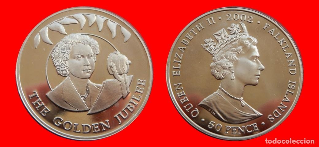 Monedas antiguas de Am&eacute;rica: 50 PENIQUES PENCE 2002 SIN CIRCULAR ISLAS MALVINAS FALKLAND-9075SC