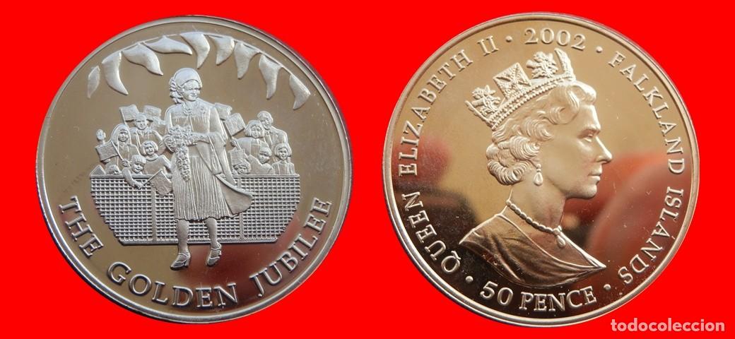 Monedas antiguas de Am&eacute;rica: 50 PENIQUES PENCE 2002 SIN CIRCULAR ISLAS MALVINAS FALKLAND-9077SC