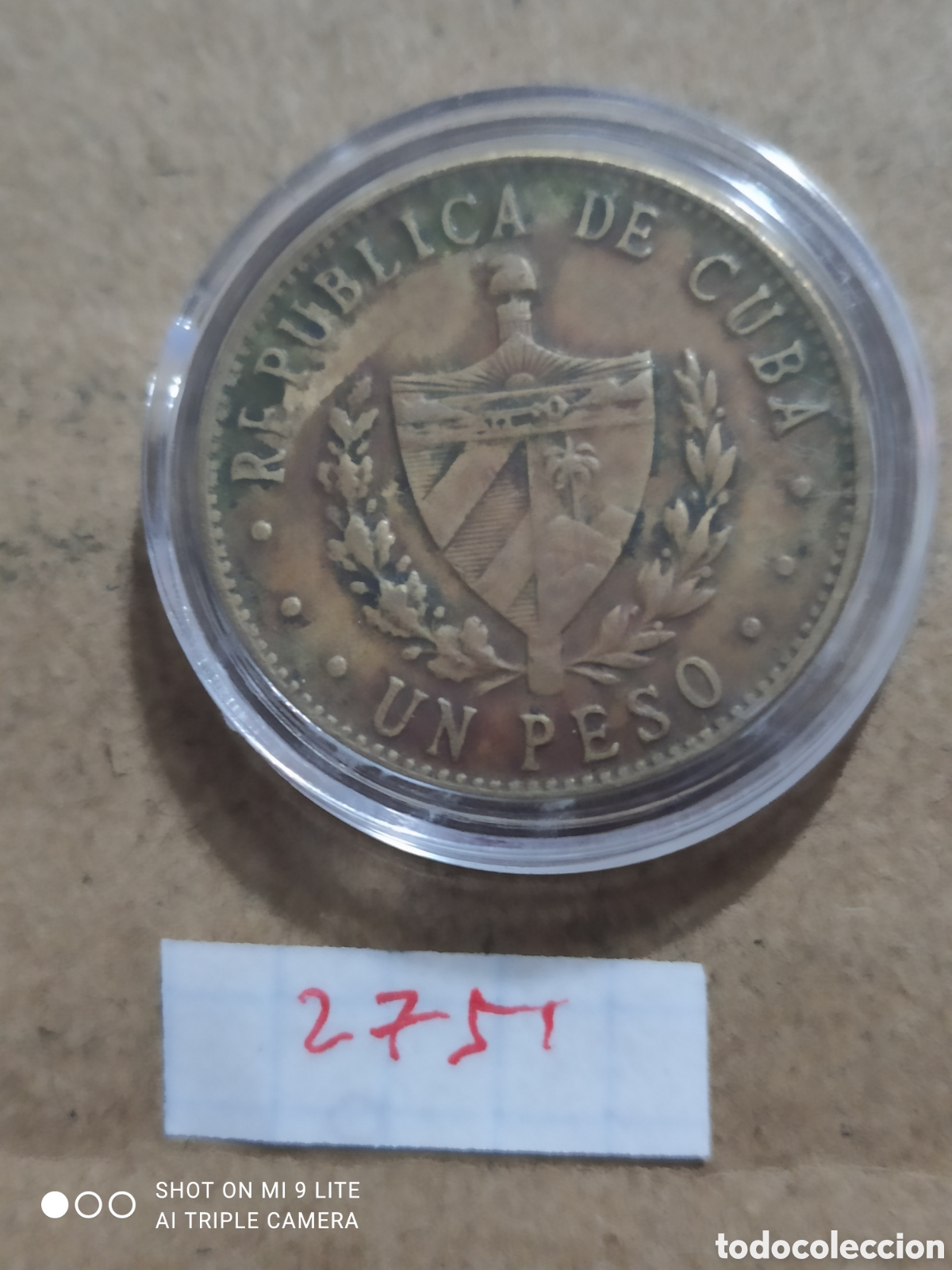 Monedas antiguas de Am&eacute;rica: 1 peso republica de cuba 1987
