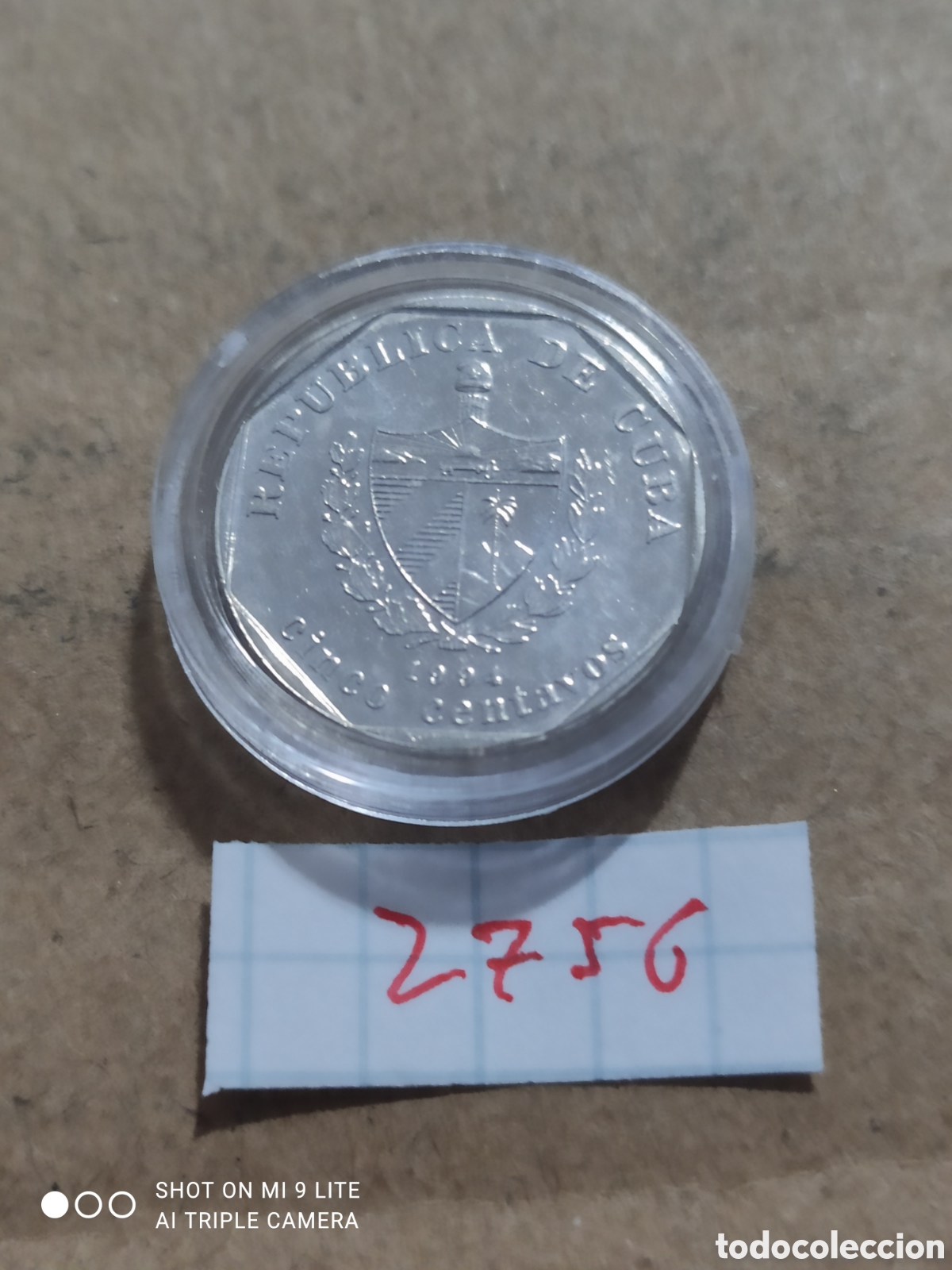 Monedas antiguas de Am&eacute;rica: 5 centavos de cuba 1994