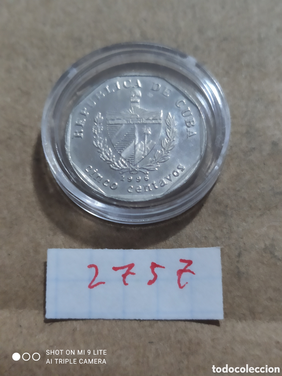 Monedas antiguas de Am&eacute;rica: 5 centavos de cuba 1996