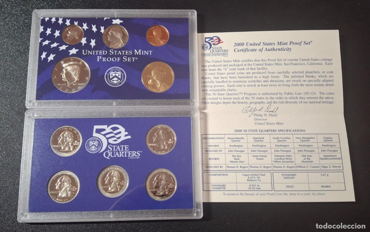 Monedas antiguas de Am&eacute;rica: Estados Unidos State Quarters set 2000 (PROOF)