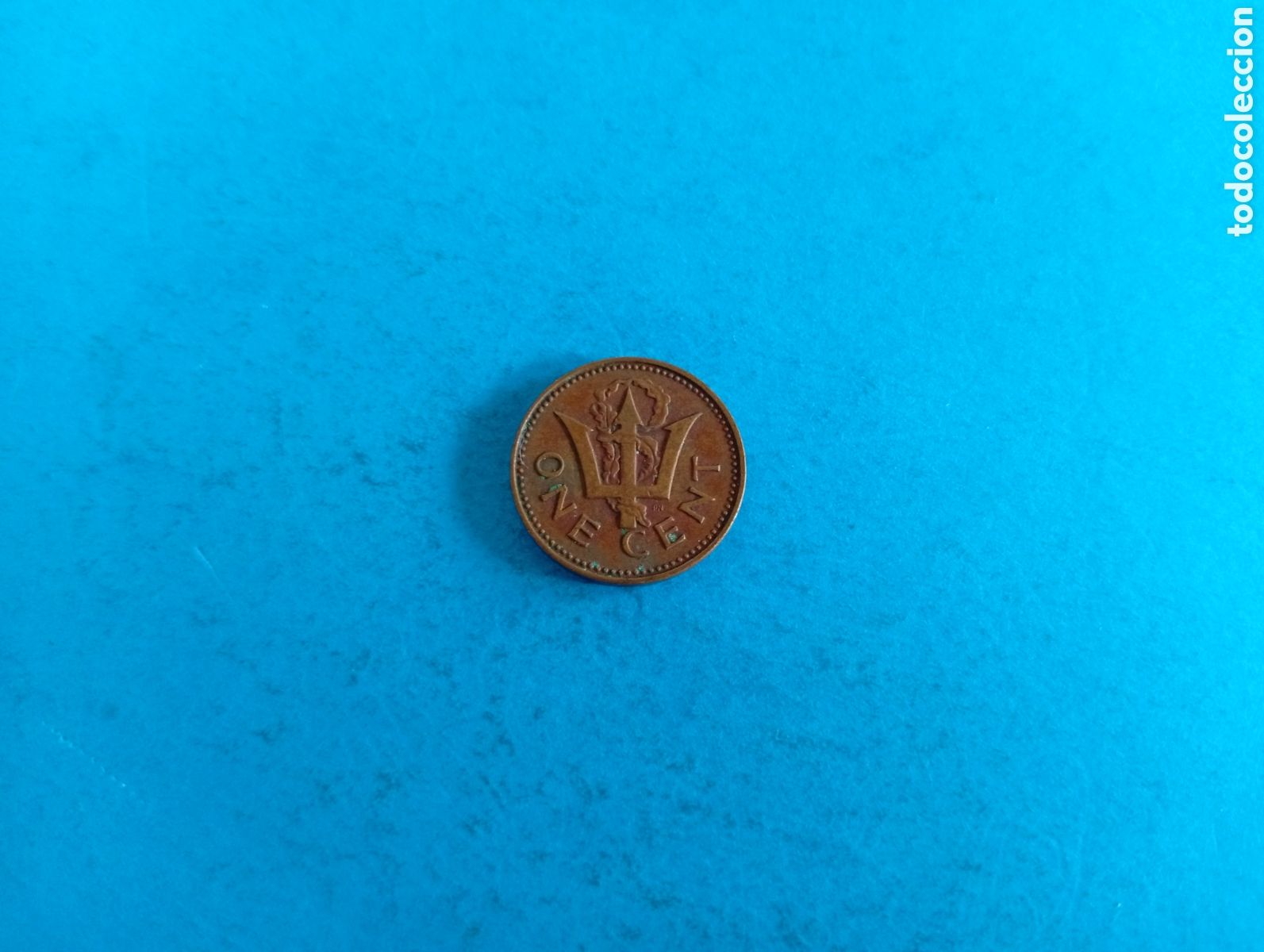 Monedas antiguas de Am&eacute;rica: 1 cent de Barbados 1973