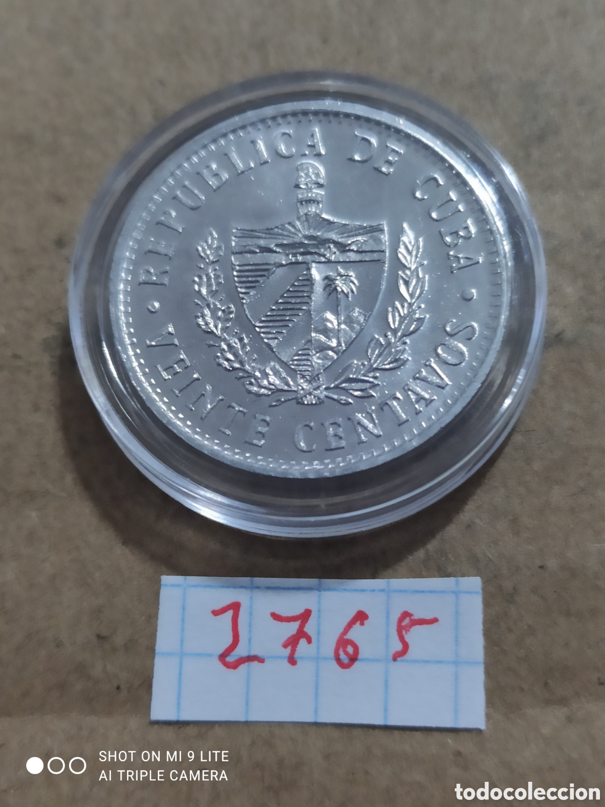 Monedas antiguas de Am&eacute;rica: 20 centavos cuba 2002
