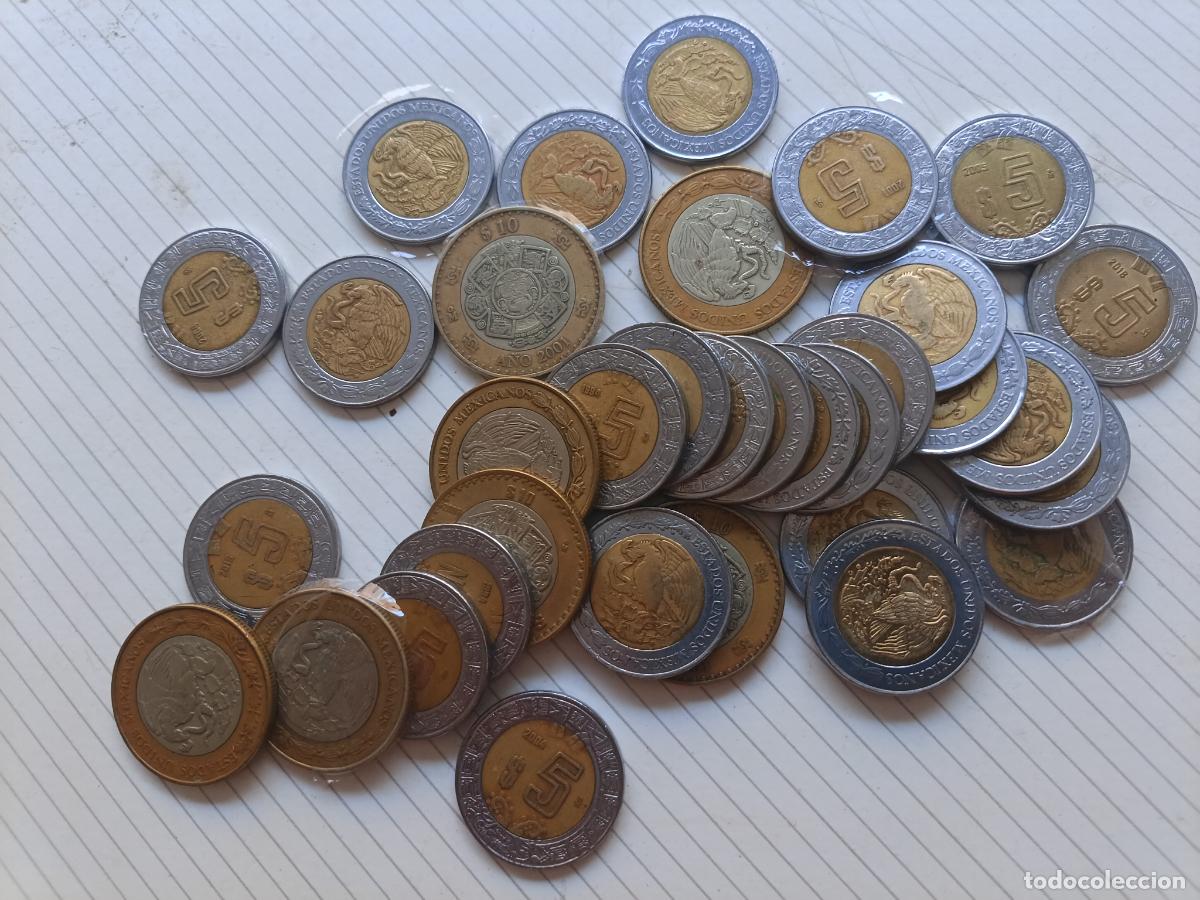Monedas antiguas de Am&eacute;rica: M&eacute;xico: 205 pesos en monedas