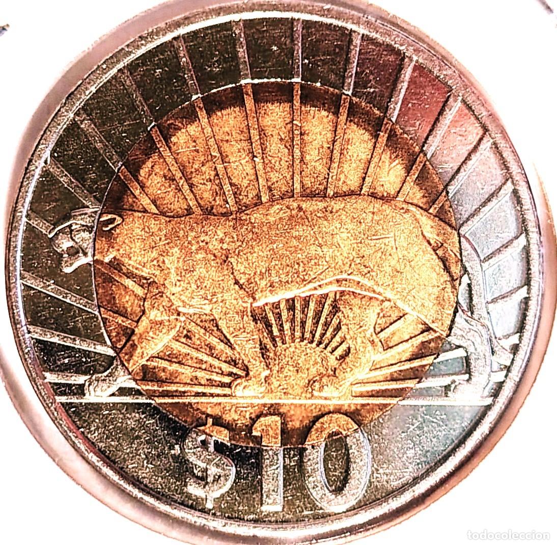 Monedas antiguas de Am&eacute;rica: URUGUAY (1994-) - 10 PESOS 2015 - PESO URUGUAYO - A - 10,46 GR. BIMETALICA-CUPRONIQUEL-BRONCE DE ALU